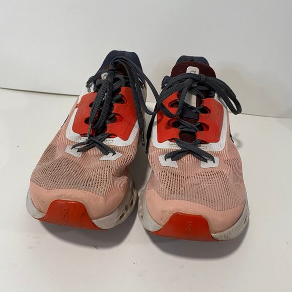 On Running Cloud Stratus Sneakers Shoes Pink White Red Active Gym Women's 8.5 - Picture 10 of 11